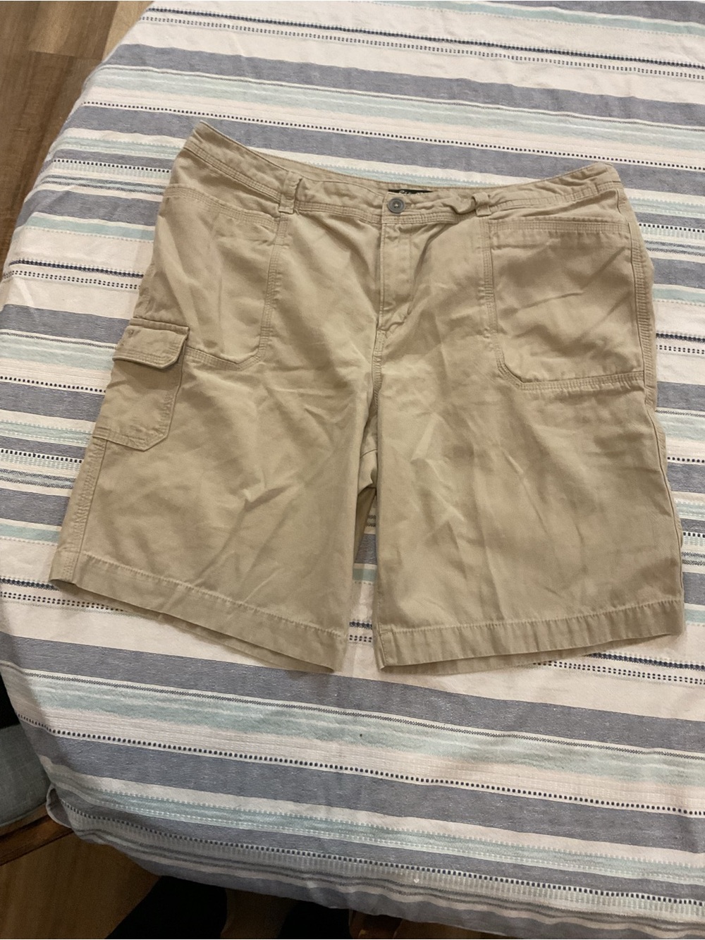 Eddie Bauer Khaki Cargo Bermuda Shorts